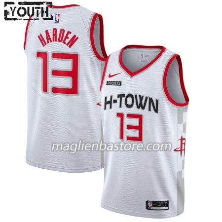 Maglia NBA Houston Rockets James Harden 13 Nike 2019-20 City Edition Swingman - Bambino